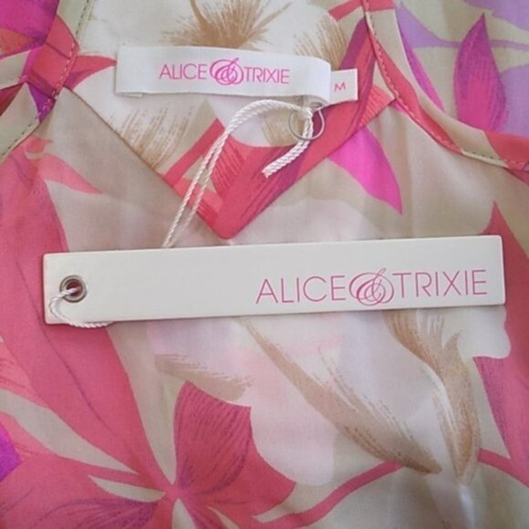 NEW Alice & Trixie Bridgette Silk Floral Racerback Dress - Picture 11 of 14